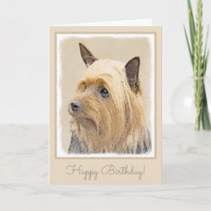 Silky Terrier-målning - Cute Original Hund Art Kort