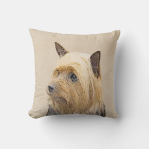 Silky Terrier-målning - Cute Original Hund Art Kudde