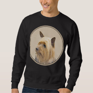 Silky Terrier-målning - Cute Original Hund Art Lång Ärmad Tröja