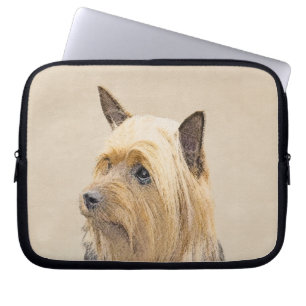 Silky Terrier-målning - Cute Original Hund Art Laptop Fodral