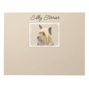 Silky Terrier-målning - Cute Original Hund Art not Anteckningsblock