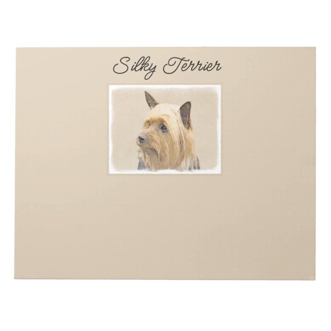 Silky Terrier-målning - Cute Original Hund Art not Anteckningsblock (Framsida)