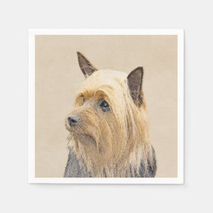 Silky Terrier-målning - Cute Original Hund Art Pappersservett