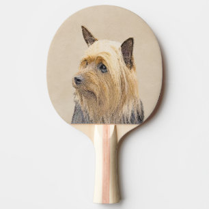 Silky Terrier-målning - Cute Original Hund Art Pingisracket