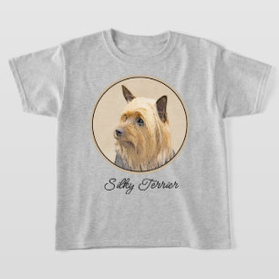Silky Terrier-målning - Cute Original Hund Art T Shirt