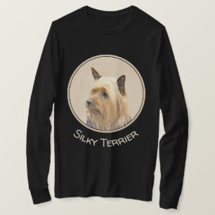 Silky Terrier-målning - Cute Original Hund Art T Shirt