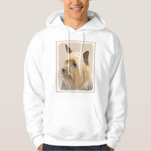 Silky Terrier-målning - Cute Original Hund Art Tröja Med Luva