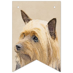 Silky Terrier-målning - Cute Original Hund Art Vimplar
