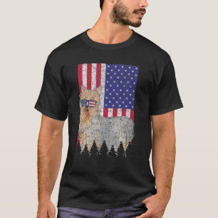 Silky Terrier Patriotic Hund USA Pride American Fl T Shirt