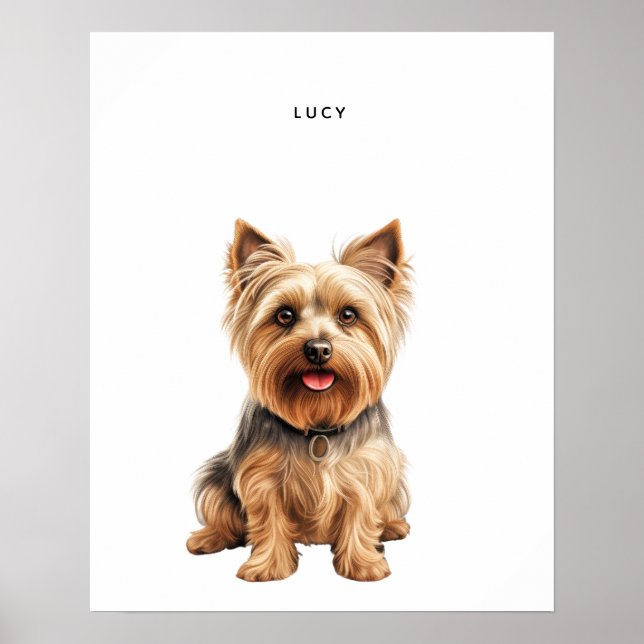 Silky Terrier-Personlig Skriv ut Poster (Framsidan)