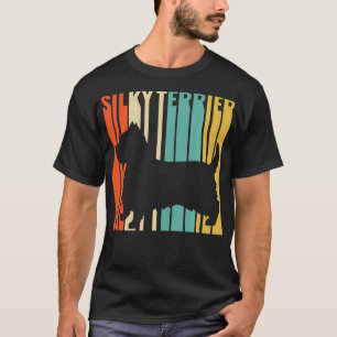 Silky Terrier Retro 1970's Hund Silhouette Silky T Shirt