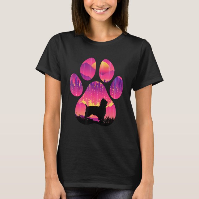 Silky Terrier Tass Mamma Pappa Hund Women Manar T Shirt (Framsida)