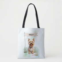 Silky Terrier Watercolor Personalized Dog