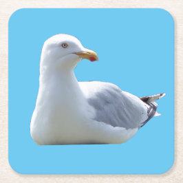 Sill Gull Sunbad Underlägg Papper Kvadrat