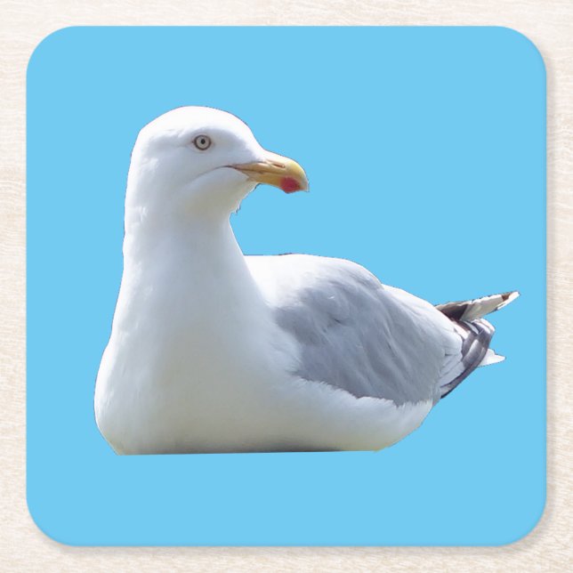 Sill Gull Sunbad Underlägg Papper Kvadrat (Framsidan)