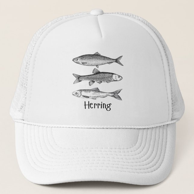 Sill/strömming, enkel, minimal konst för marint fi keps (Framsida)