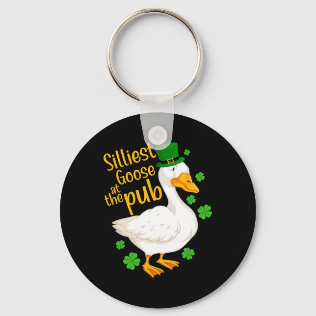 Sillaste gäss vid Pub Funny St patricks day me Nyckelring (Framsida)