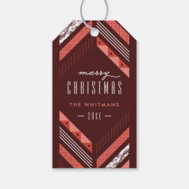 Sillbensbands Jul Presentegetikett - Röd Presentetikett