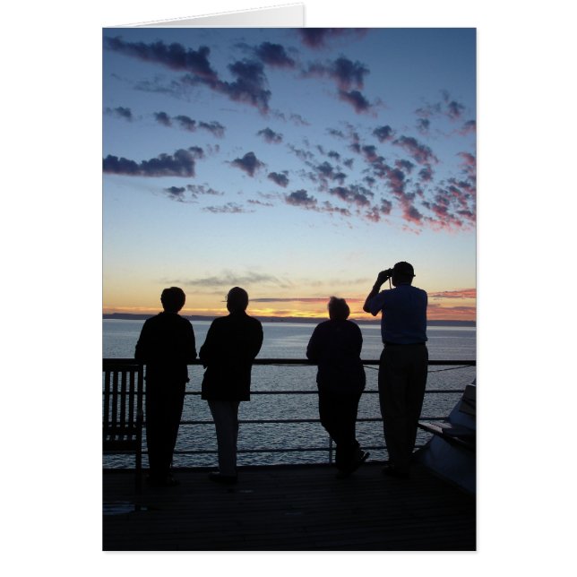 Sillhouettes at Sunset Hälsningskort (Framsidan)