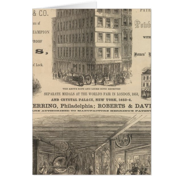 Sill's Patent Champion Safes Hälsningskort (Framsidan)