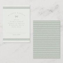 Sillskeps grön baby shower blöjlotteri