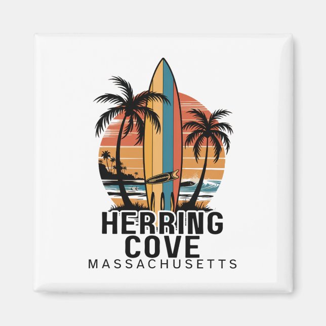 Sillvikens strand Massachusetts Surfing Surfare _1 Magnet (Framsidan)
