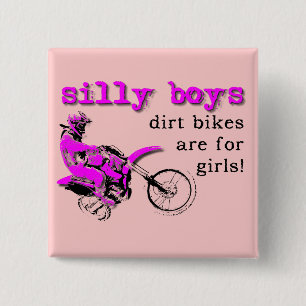 Silly Boys Dirt Bike Motocross Knappmärke Roligt Knapp