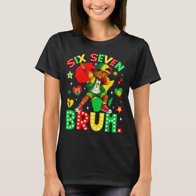 Silly Bruh History Dabbing 67 African American Sev T Shirt (Framsida)
