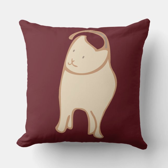 Silly Cat Throw Pillow Kudde (Framsida)