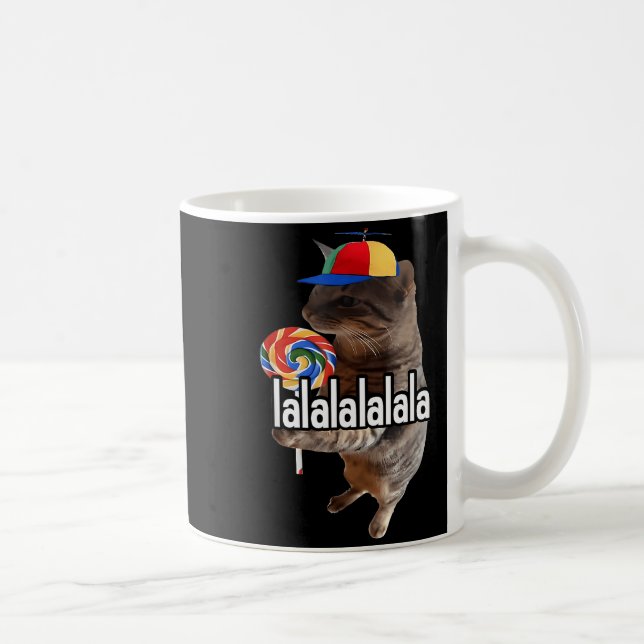 Silly Cat With Lollip Meme  Kaffemugg (Höger)