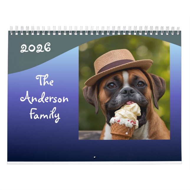 Silly Dog Calendar Custom Photo Pet Lover Gift Kalender (Omslag)