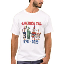 Silly Geese America 250 Roligt Patriotiskt T-Shirt