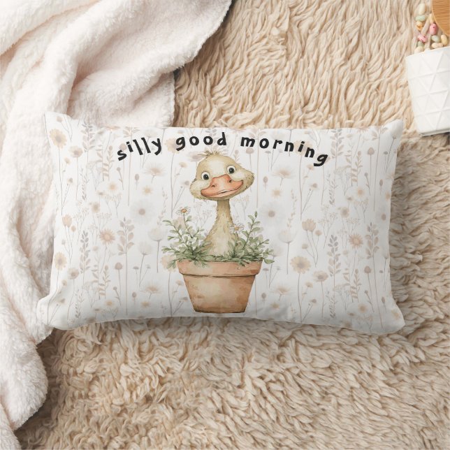 Silly good morning Kitchen Throw Pillow Lumbarkudde (Filt)