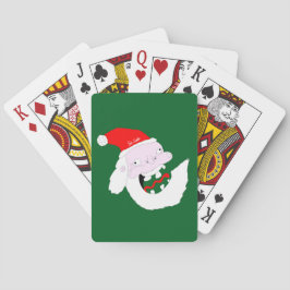 Silly goofy Santa Claus cartoon face Casinokort