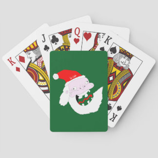 Silly goofy Santa Claus cartoon face Casinokort