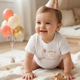 Silly Goose 1-års T-shirt Personlig Baby