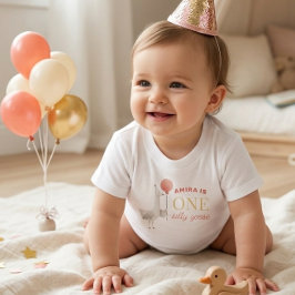 Silly Goose 1-års T-shirt Personlig Baby