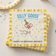 Silly Goose 1-årsfirande Pappersservett