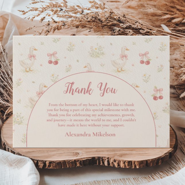 Silly Goose 1st Birthday Baby Shower Tack Kort (Skapare uppladdad)