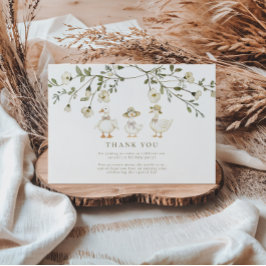 Silly Goose 1st Birthday Neutral Floral  Tack Kort