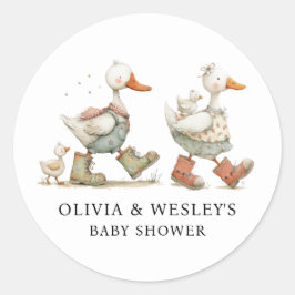 Silly Goose 2nd Baby Baby Shower Runt Klistermärke