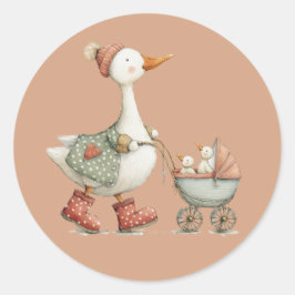 Silly Goose 2nd Baby Baby Shower Runt Klistermärke