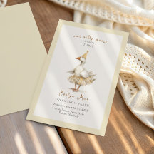 Silly Goose 3-årsdag Gul akvarell