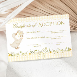 Silly Goose Adoption certificate Gender Neutral Inbjudningar