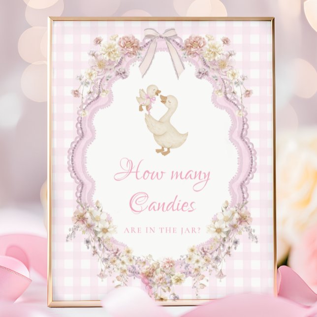 Silly Goose Baby Shower Guess How Many Candies Poster (Skapare uppladdad)