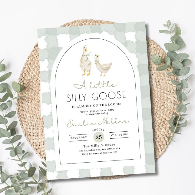 Silly Goose Baby Shower Invitation, Gender Neutral Inbjudningar (Skapare uppladdad)