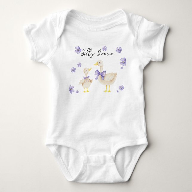 Silly Goose Baby Shower  T Shirt (Framsida)