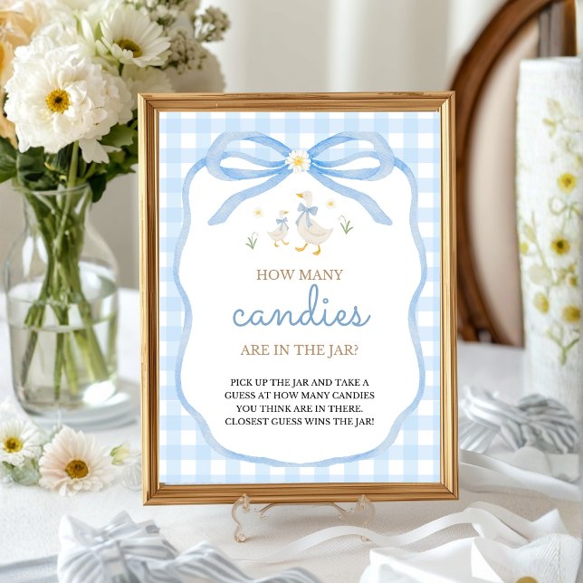 Silly Goose BabyShower | Gissa hur många Bordsskyl Poster (Skapare uppladdad)