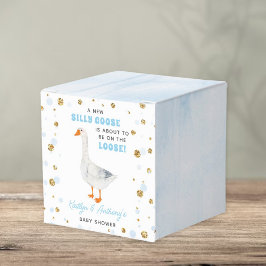 Silly Goose Blå Akvarell Pojkar Baby Shower Presentaskar