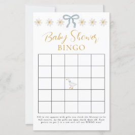 Silly Goose Blå Rutig Baby Shower Bingo Spel